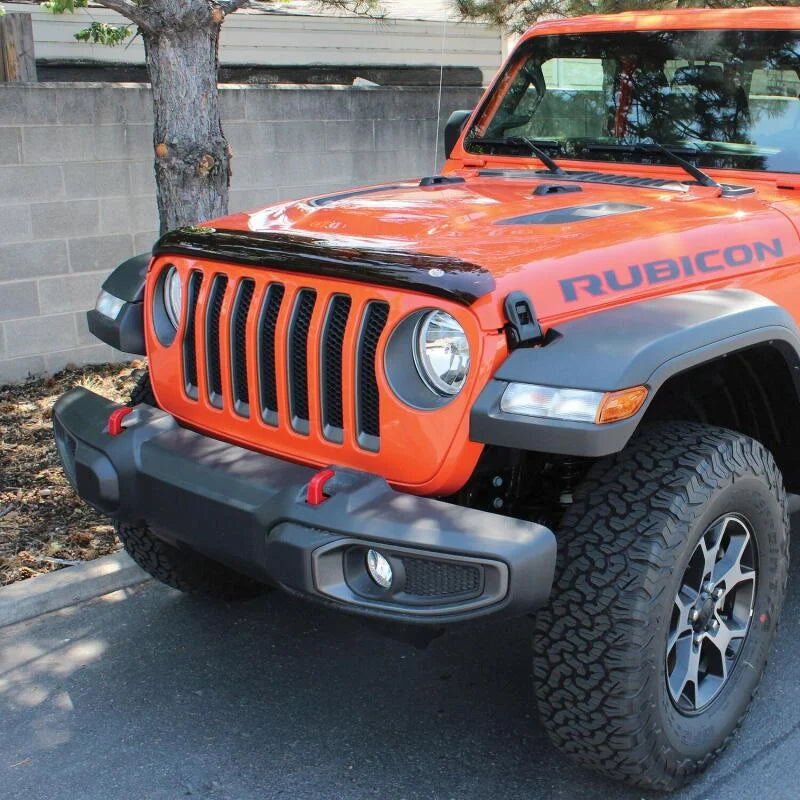 Westin 2018 Jeep Wrangler JL Wade Platinum Bug Shield - Smoke - Back View