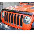 Load image into Gallery viewer, Westin 2018 Jeep Wrangler JL Wade Platinum Bug Shield - Smoke - Installation View