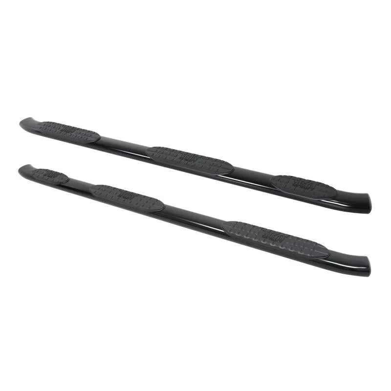 Westin 2019 Chevrolet Silverado Crew Cab w/ 6.5ft Bed PRO TRAXX 5 W2W Oval Nerf Step Bars - Black - Side View