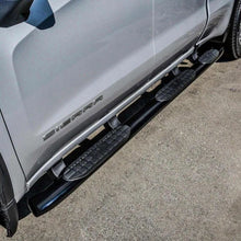 Load image into Gallery viewer, Westin 2019 Chevrolet Silverado Double Cab w/ 6.5in Bed PRO TRAXX 5 W2W Oval Nerf Step Bars - Black - Back View