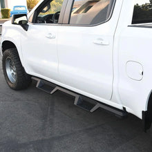 Load image into Gallery viewer, Westin 2019 Chevrolet Silverado / GMC Sierra 1500 Crew Cab Drop Nerf Step Bars - Textured Black - Back View