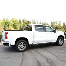Load image into Gallery viewer, Westin 2019 Chevrolet Silverado/Sierra 1500 (5.5ft) Drop Wheel to Wheel Nerf Step Bars - Txt Black - Back View