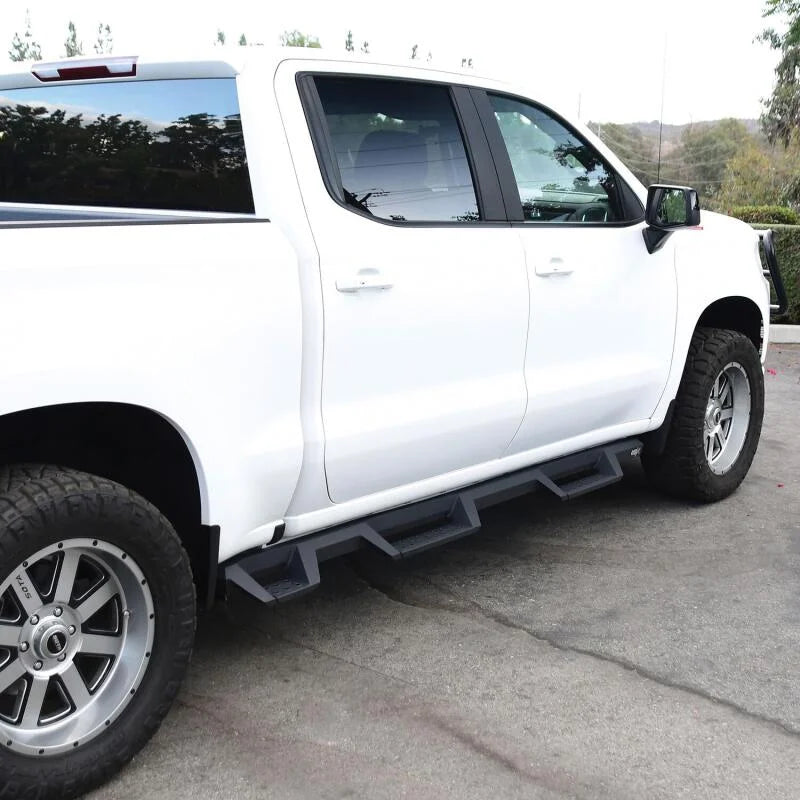 Westin 2019 Chevrolet Silverado/Sierra 1500 (5.5ft) Drop Wheel to Wheel Nerf Step Bars - Txt Black - Additional View 5