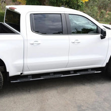 Load image into Gallery viewer, Westin 2019 Chevrolet Silverado/Sierra 1500 CC (5.5ft) PRO TRAXX 5 WTW Oval Nerf Step Bars - Black - Back View