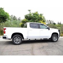 Load image into Gallery viewer, Westin 2019 Chevrolet Silverado/Sierra 1500 CC (5.5ft) PRO TRAXX 5 WTW Oval Nerf Step Bars - Black - Installation View