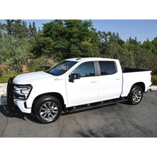 Load image into Gallery viewer, Westin 2019 Chevrolet Silverado/Sierra 1500 Crew Cab (5.5ft) R5 Modular Nerf Step Bars - Black - Installation View
