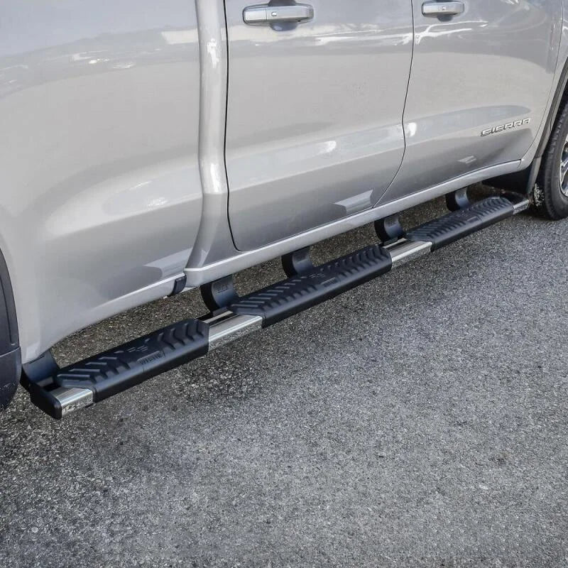 Westin 2019 Chevrolet Silverado/Sierra 1500 Crew Cab (5.5ft) R5 Modular Nerf Step Bars - SS - Side View