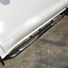 Load image into Gallery viewer, Westin 2019 Chevrolet Silverado/Sierra 1500 Crew Cab E-Series 3 Nerf Step Bars - Black - Back View