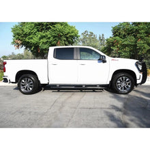 Load image into Gallery viewer, Westin 2019 Chevrolet Silverado/Sierra 1500 Crew Cab Non LD PRO TRAXX 4 Oval Nerf Step Bars - Black - Side View