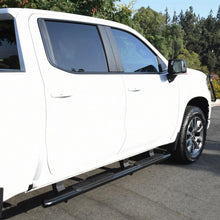 Load image into Gallery viewer, Westin 2019 Chevrolet Silverado/Sierra 1500 Crew Cab Non LD PRO TRAXX 4 Oval Nerf Step Bars - Black - Installation View