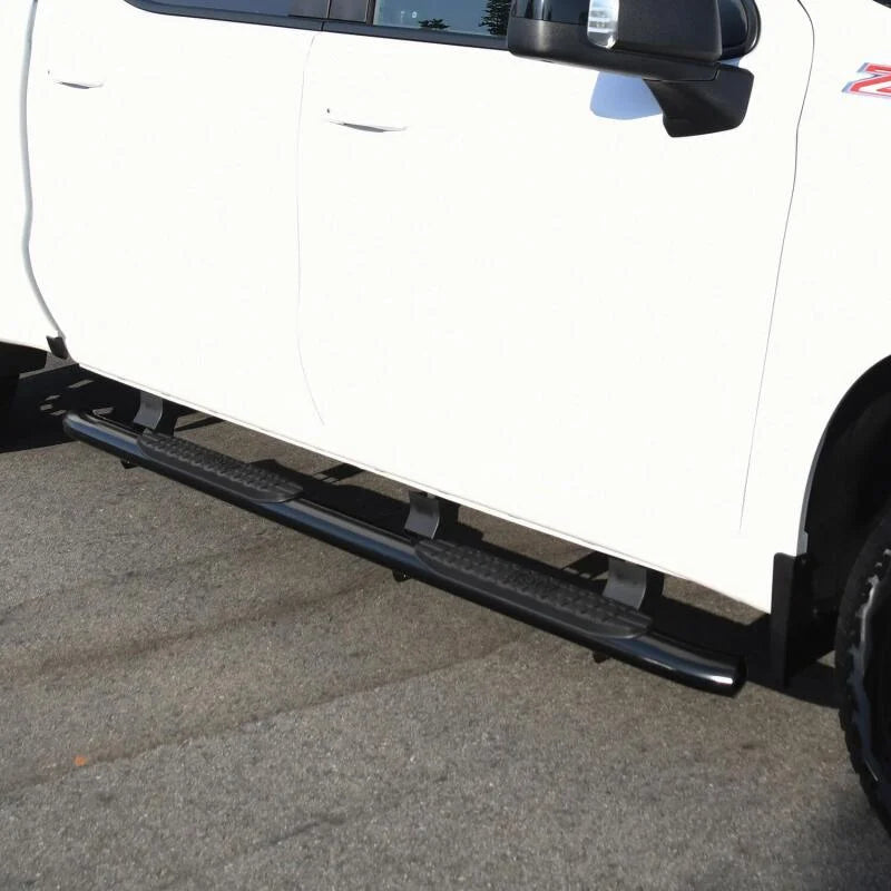 Westin 2019 Chevrolet Silverado/Sierra 1500 Crew Cab Non LD PRO TRAXX 4 Oval Nerf Step Bars - Black - Additional View 5