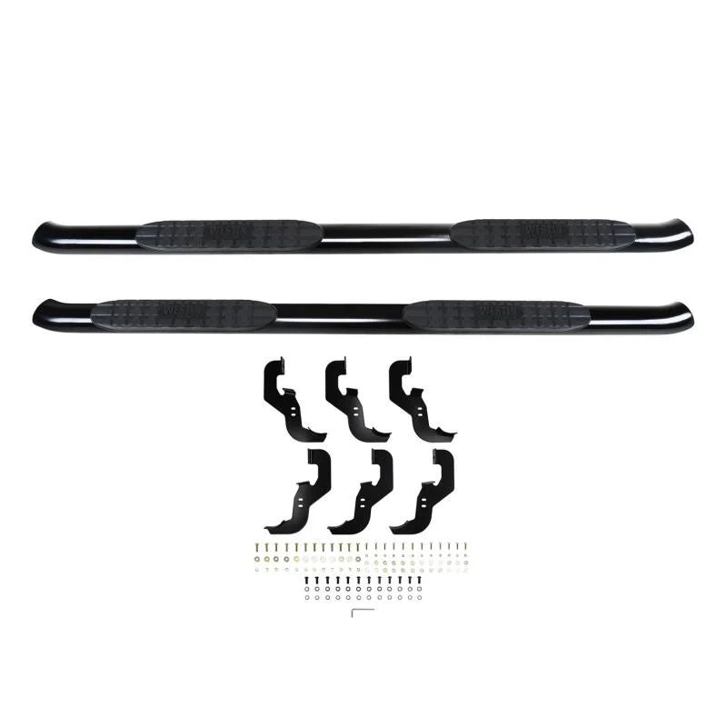 Westin 2019 Chevrolet Silverado/Sierra 1500 Crew Cab Non LD PRO TRAXX 4 Oval Nerf Step Bars - Black - Additional View 7