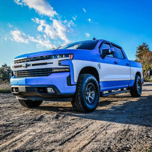 Load image into Gallery viewer, Westin 2019 Chevrolet Silverado/Sierra 1500 Crew Cab Non LD PRO TRAXX 5 Oval Nerf Step Bars - Black - Installation View