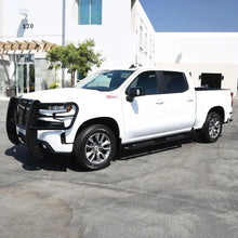 Load image into Gallery viewer, Westin 2019 Chevrolet Silverado/Sierra 1500 Crew Cab Platinum 4 Oval Nerf Step Bars - Black - Side View