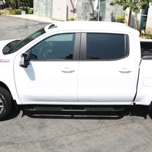 Load image into Gallery viewer, Westin 2019 Chevrolet Silverado/Sierra 1500 Crew Cab Platinum 4 Oval Nerf Step Bars - Black - Back View