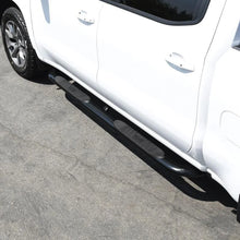 Load image into Gallery viewer, Westin 2019 Chevrolet Silverado/Sierra 1500 Crew Cab Platinum 4 Oval Nerf Step Bars - Black - Installation View