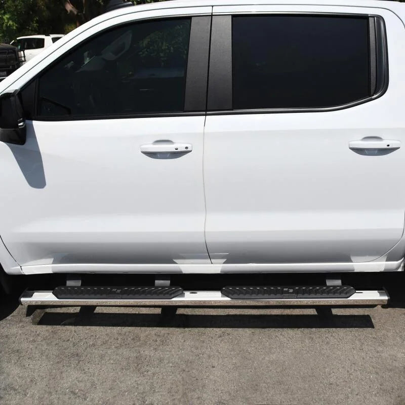 Westin 2019 Chevrolet Silverado/Sierra 1500 Crew Cab R5 Nerf Step Bars - SS - Back View