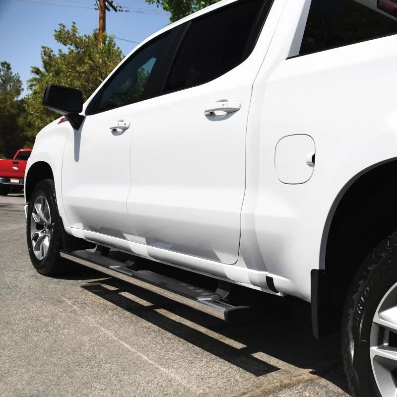 Westin 2019 Chevrolet Silverado/Sierra 1500 Crew Cab R5 Nerf Step Bars - SS - Installation View