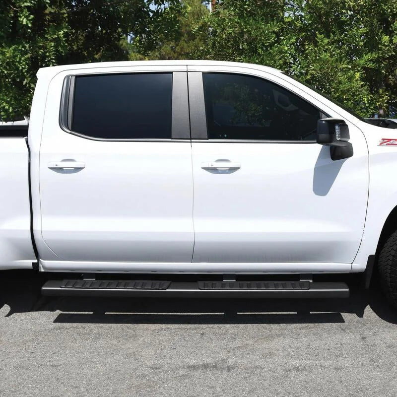 Westin 2019 Chevrolet Silverado/Sierra 1500 Crew Cab R7 Nerf Step Bars - Black - Side View
