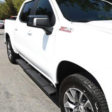 Load image into Gallery viewer, Westin 2019 Chevrolet Silverado/Sierra 1500 Crew Cab R7 Nerf Step Bars - Black - Installation View