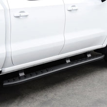 Load image into Gallery viewer, Westin 2019 Chevrolet Silverado/Sierra 1500 Crew Cab Thrasher Running Boards - Textured Black - Installation View