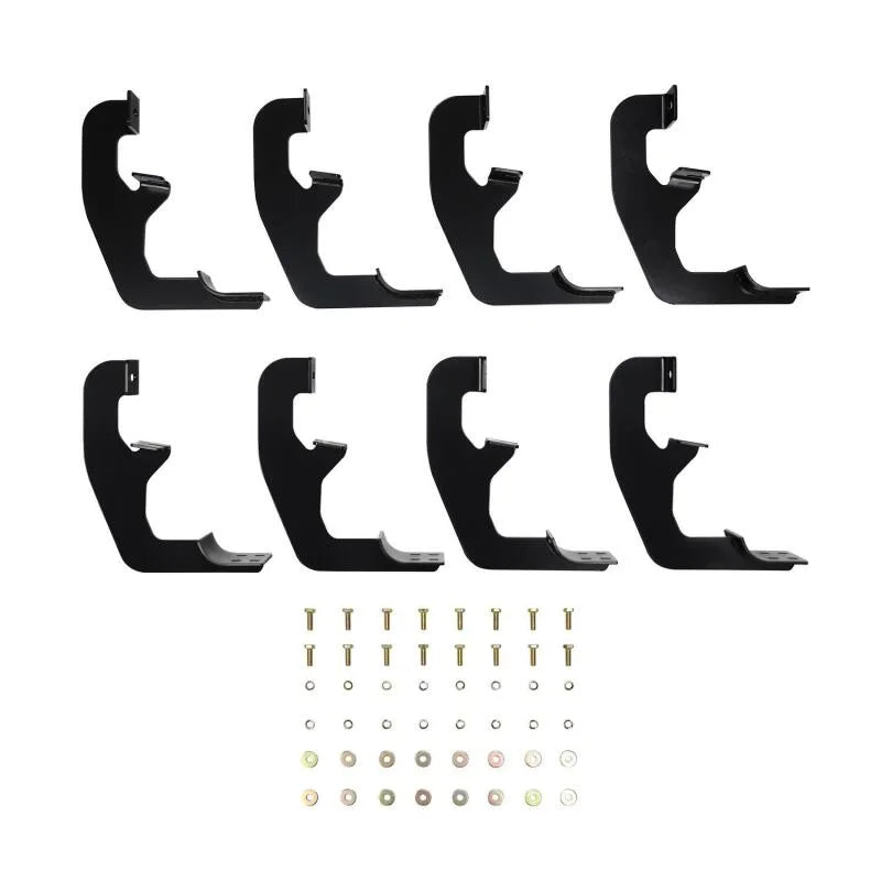 Westin 2019 Chevrolet Silverado/Sierra 1500 Double/CC Premier Oval Nerf Step Bar Mount Kit - Black - Main Product View