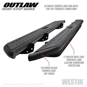 Westin 2019 Dodge Ram Crew Cab ( Excludes 1500 Classic)  Outlaw Nerf Step Bars - Main Product View