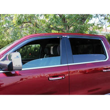 Load image into Gallery viewer, Westin 2019 RAM 1500 Crew Cab (Non Classic) Wade Slim Wind Deflector 4pc - Smoke - Back View