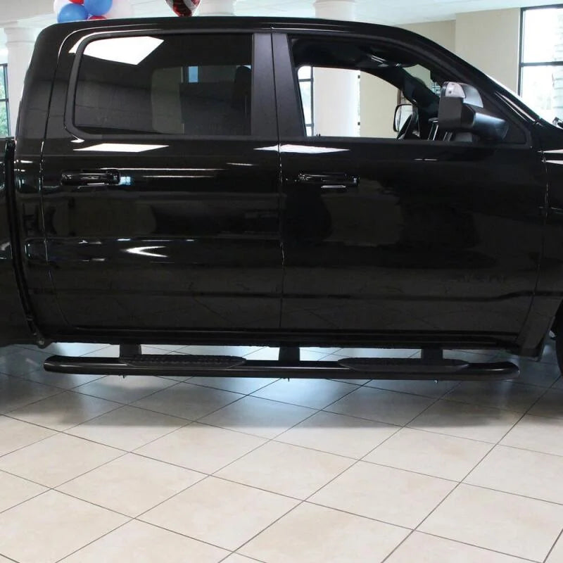 Westin 2019 Ram 1500 Crew Cab (Excl. 2019 Ram 1500 Classic) PRO TRAXX 5 Oval Nerf Step Bars - Black - Back View