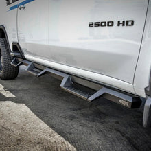 Load image into Gallery viewer, Westin 2020 Chevy Silverado 2500/3500 Crew Cab (6.5ft Bed) HDX W2W Nerf Step Bars - Textured Black - Installation View