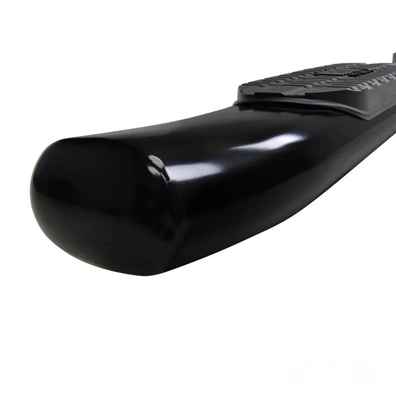 Westin 2020 Chevy Silverado 2500/3500 Crew Cab (6.5ft Bed) PRO TRAXX Oval W2W Nerf Step Bars - Black - Back View
