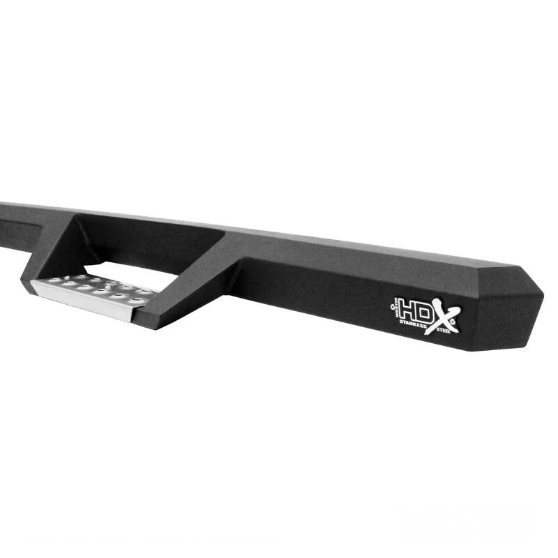 Westin 2020 Chevy Silverado 2500/3500 Crew Cab (8ft Bed) W2W Nerf Step Bars - Textured Black - Back View