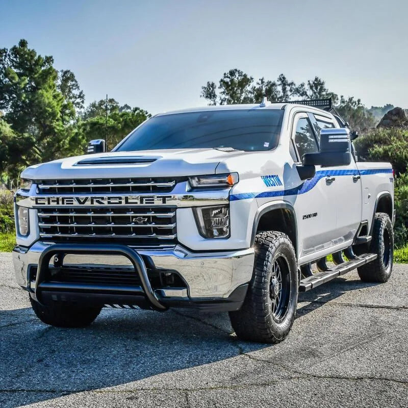 Westin 2020 Chevy Silverado 2500/3500 E-Series Bull Bar - Black - Side View