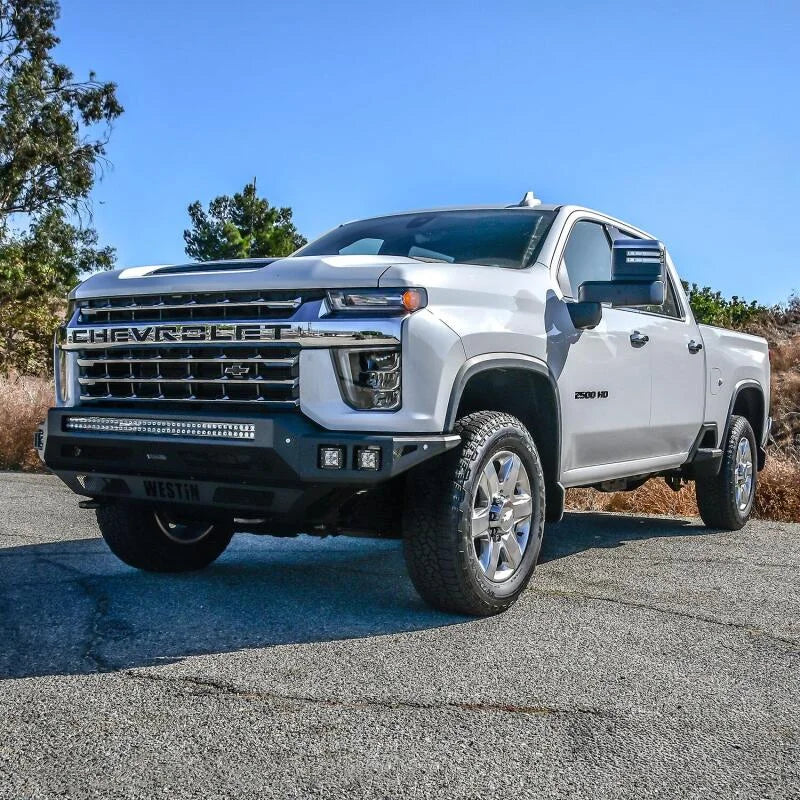 Westin 2020 Chevy Silverado 2500/3500 Pro-Mod Skid Plate - Textured Black - Back View