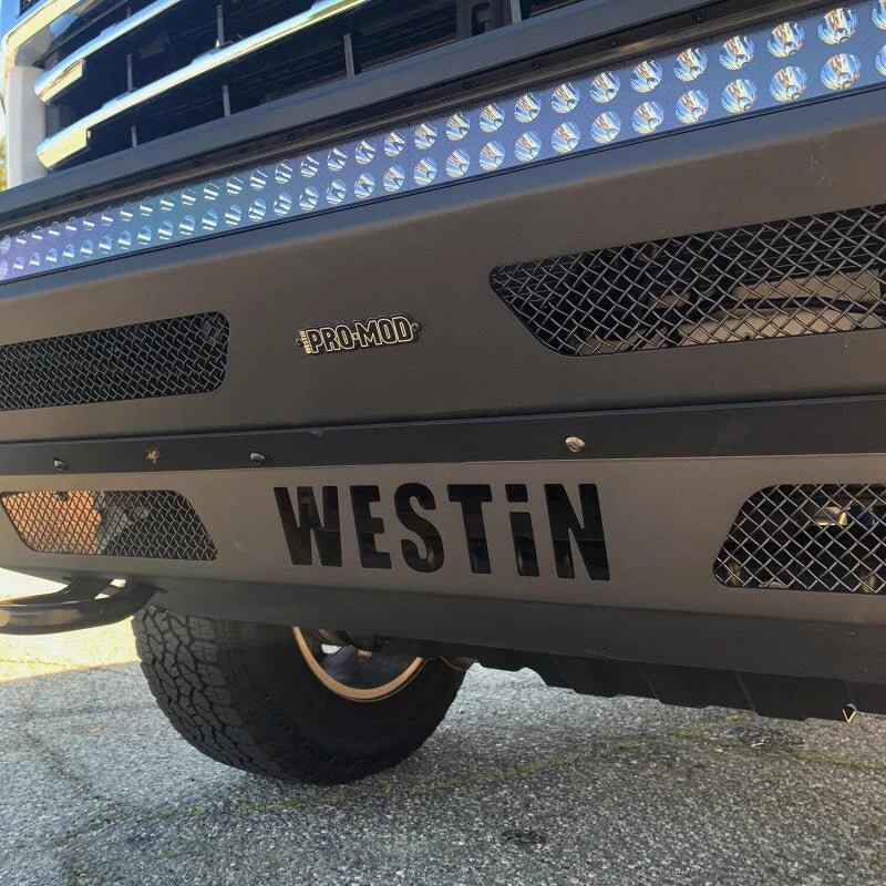 Westin 2020 Chevy Silverado 2500/3500 Pro-Mod Skid Plate - Textured Black - Installation View