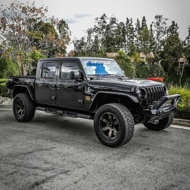 Westin 2020 Jeep Gladiator HDX Xtreme Nerf Step Bars - Textured Black - Side View