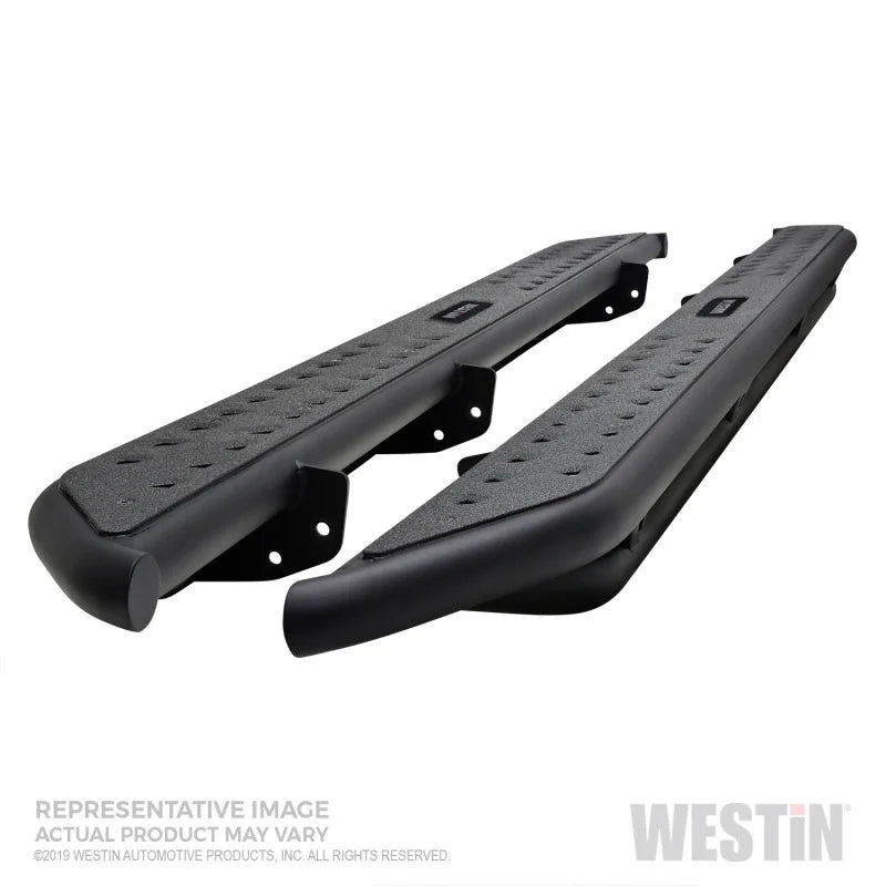 Westin 2020 Jeep Gladiator Outlaw Nerf Step Bars - Textured Black - Side View