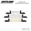 Load image into Gallery viewer, Westin 2020 Jeep Gladiator Outlaw Nerf Step Bars - Textured Black - Back View