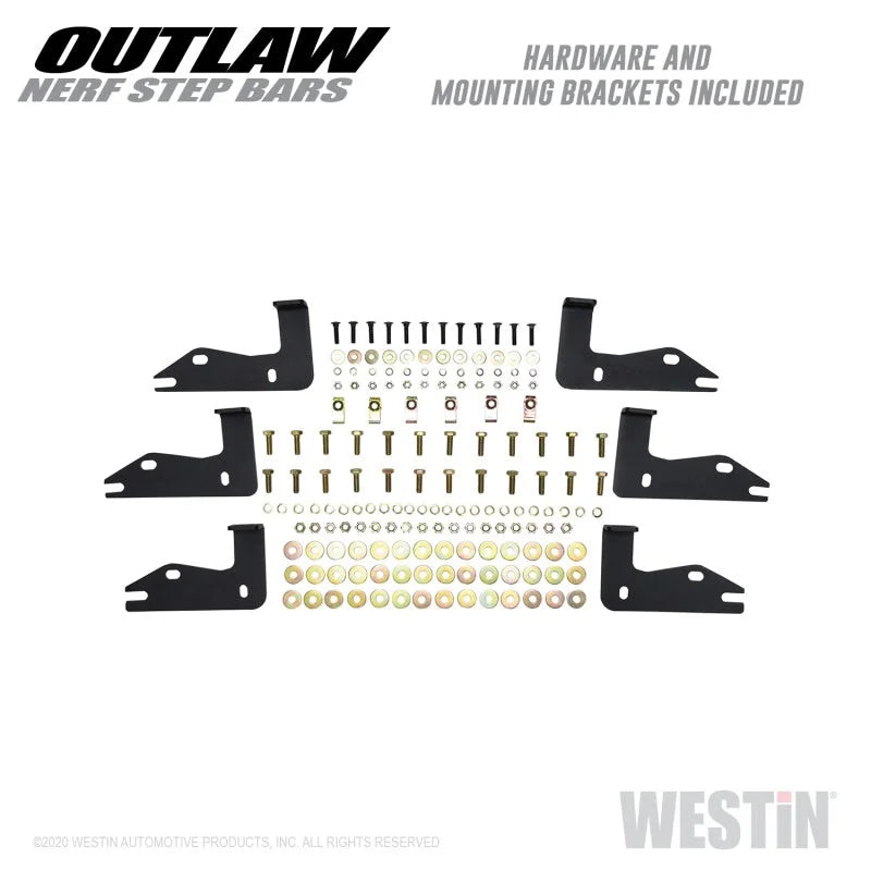 Westin 2020 Jeep Gladiator Outlaw Nerf Step Bars - Textured Black - Back View