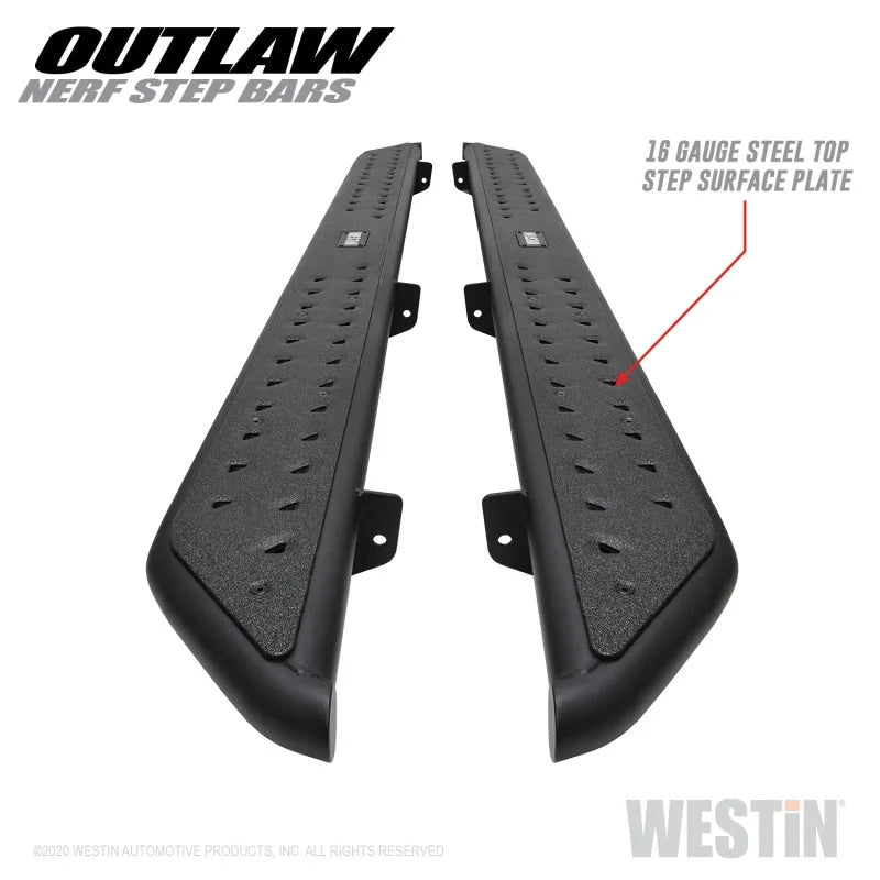 Westin 2020 Jeep Gladiator Outlaw Nerf Step Bars - Textured Black - Additional View 5