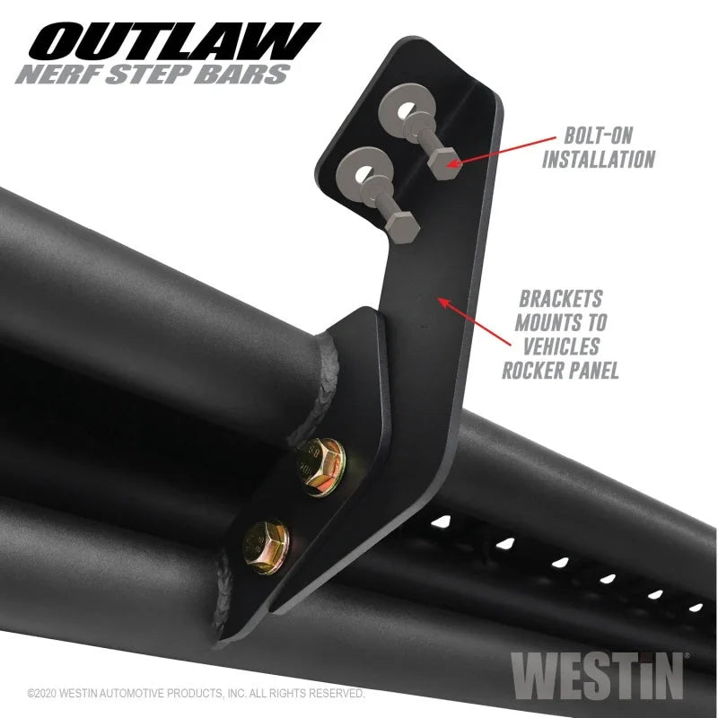 Westin 2020 Jeep Gladiator Outlaw Nerf Step Bars - Textured Black - Additional View 7