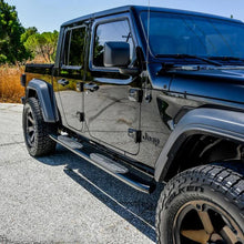 Load image into Gallery viewer, Westin 2020 Jeep Gladiator PRO TRAXX 5 WTW Oval Nerf Step Bars - Black - Side View