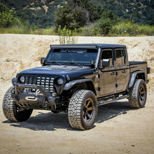 Load image into Gallery viewer, Westin 2020 Jeep Gladiator Platinum 4 Oval Nerf Step Bars - Black - Back View