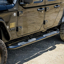 Load image into Gallery viewer, Westin 2020 Jeep Gladiator Platinum 4 Oval Nerf Step Bars - Black - Installation View