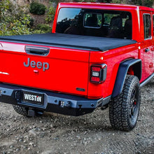 Load image into Gallery viewer, Westin 2020 Jeep Gladiator Tube Fenders - Rear - Textured Black - Back View