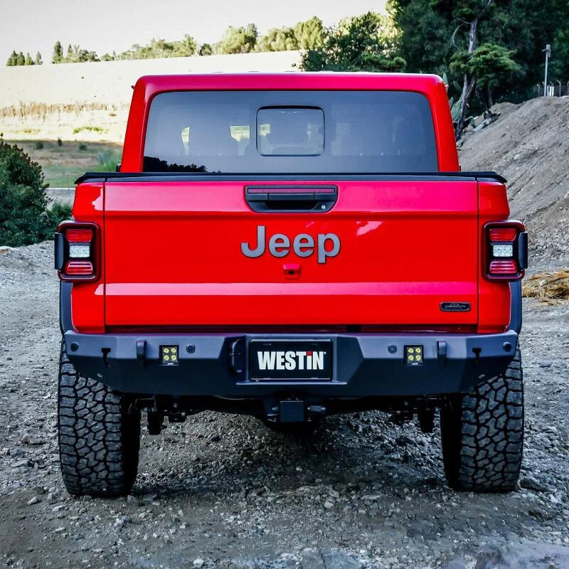 Westin 2020 Jeep Gladiator w/Sensors WJ2 Rear Bumper w/Sensor - Textured Black - Additional View 5