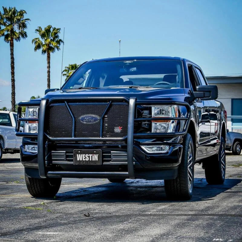 Westin 2021 Ford F150 HDX Grille Guard - Black - Installation View