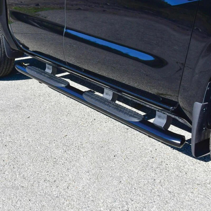 Westin 2022 Nissan Frontier Crew Cab PRO TRAXX 4 Oval Nerf Step Bars - Black - Side View