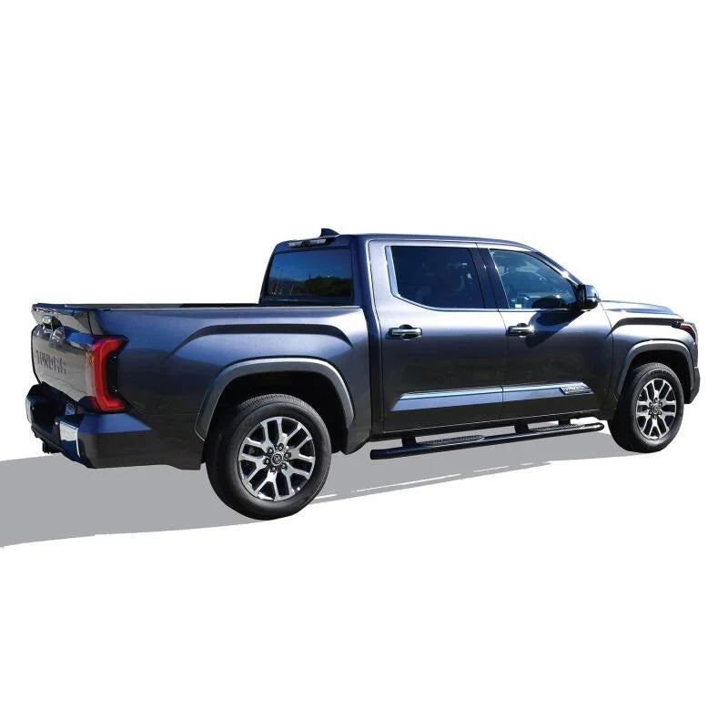 Westin 2022 Toyota Tundra CrewMax PRO TRAXX 4 Oval Nerf Step Bars - Black - Side View