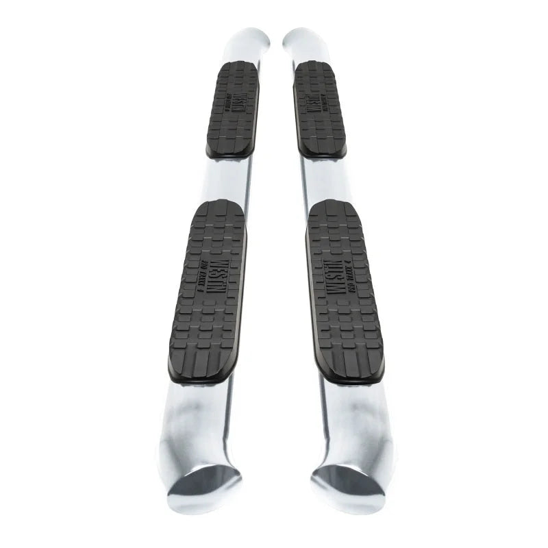 Westin 2022 Toyota Tundra Double Cab PRO TRAXX 4 Oval Nerf Step Bars - Stainless Steel - Side View